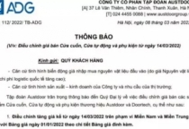 Thông báo thay đổi giá cửa cuốn của Tập đoàn Austdoor từ ngày 14.03.2022